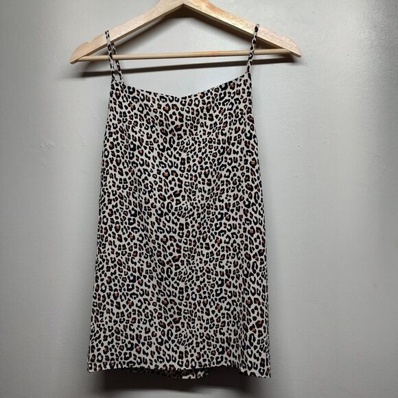New Loft Outlet Cami Top Women Size M Leopard Animal Print Loose Casual Spring - Picture 1 of 8